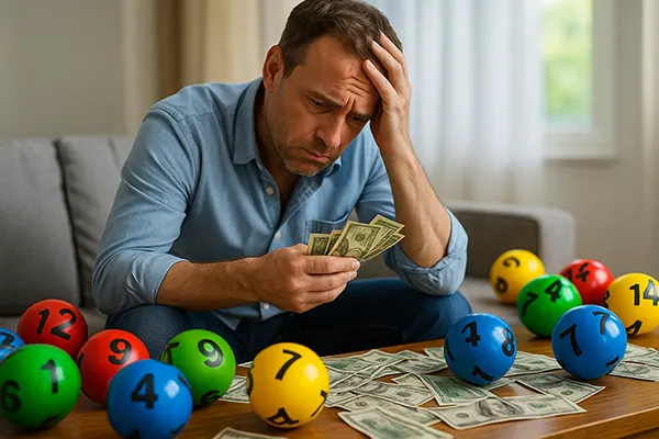 scène anxieuse loterie