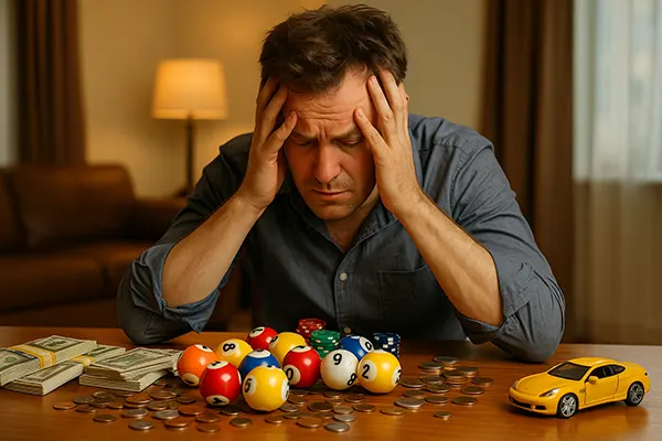 scène anxieuse loterie